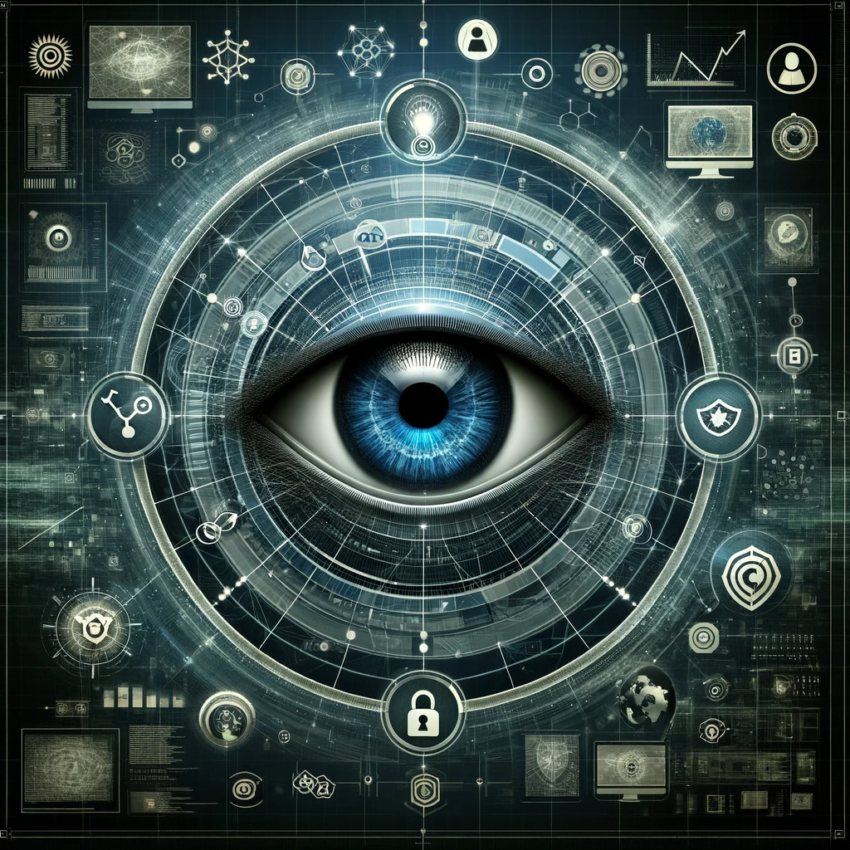 GPT Here is an image representing the concept of SIEM (Security Information and Event Management) in cybersecurity. It features an 'all-seeing eye' symbol, encapsulating the comprehensive monitoring and analysis capabilities of SIEM systems.