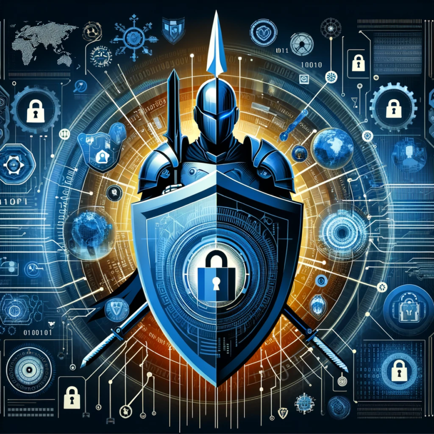 GPT Here is an image for the article titled "The Unsung Hero of the Digital Age," focusing on the theme of Cyber Hygiene. The design features a heroic figure or symbol, like a digital knight or a shield, representing the protective role of cyber hygiene in the digital world.